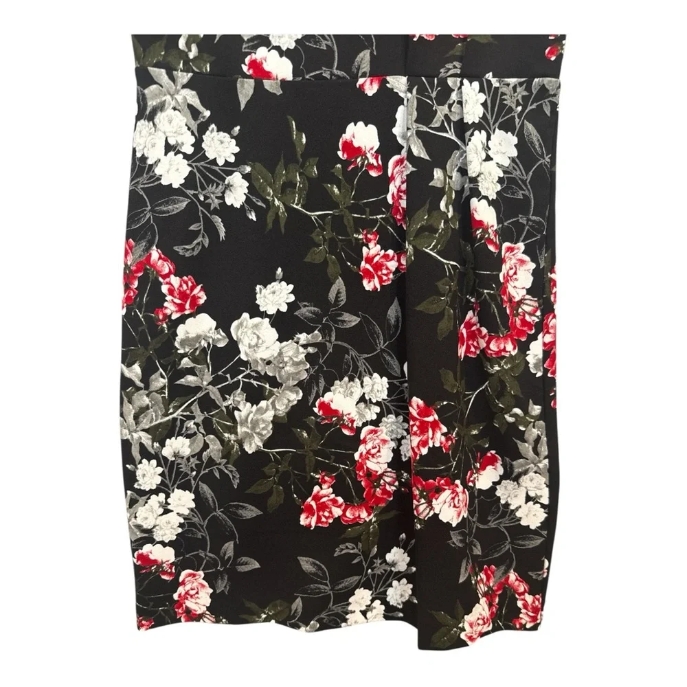Banana Republic Women’s Floral Print 3/4 Sleeve Pleat Waist Sheath Dress, Size 4 - Picture 5 of 13